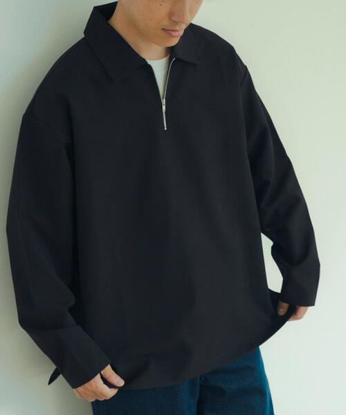 ITEMS URBANRESEARCH(アイテムズ アーバンリサーチ)の「ストレッチ布帛 ハーフジップ長袖シャツ(シャツ/ブラウス・メンズ・ブラック/グリーン/グレー系その他・MEDIUM/LARGE)」の14枚目の写真