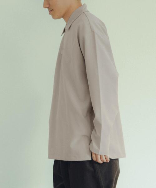 ITEMS URBANRESEARCH(アイテムズ アーバンリサーチ)の「ストレッチ布帛 ハーフジップ長袖シャツ(シャツ/ブラウス・メンズ・ブラック/グリーン/グレー系その他・MEDIUM/LARGE)」の20枚目の写真