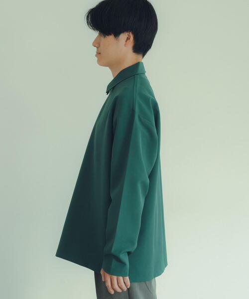 ITEMS URBANRESEARCH(アイテムズ アーバンリサーチ)の「ストレッチ布帛 ハーフジップ長袖シャツ(シャツ/ブラウス・メンズ・ブラック/グリーン/グレー系その他・MEDIUM/LARGE)」の4枚目の写真