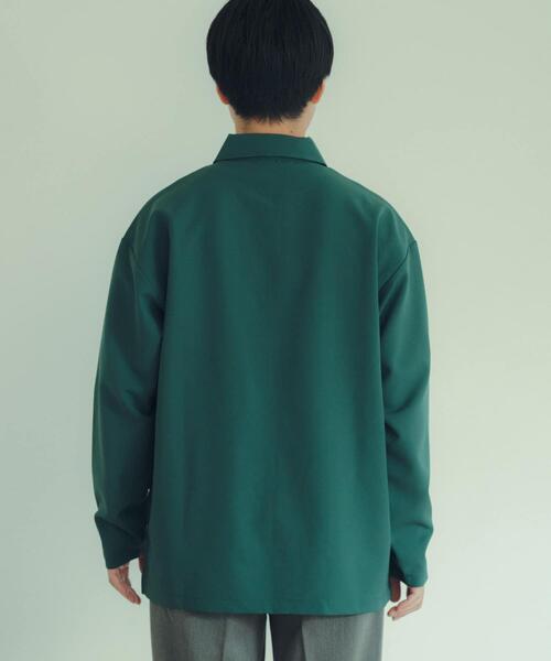ITEMS URBANRESEARCH(アイテムズ アーバンリサーチ)の「ストレッチ布帛 ハーフジップ長袖シャツ(シャツ/ブラウス・メンズ・ブラック/グリーン/グレー系その他・MEDIUM/LARGE)」の5枚目の写真