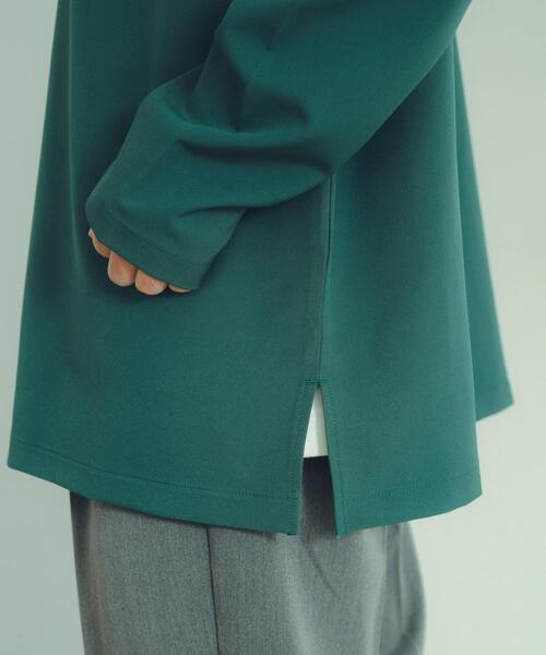 ITEMS URBANRESEARCH(アイテムズ アーバンリサーチ)の「ストレッチ布帛 ハーフジップ長袖シャツ(シャツ/ブラウス・メンズ・ブラック/グリーン/グレー系その他・MEDIUM/LARGE)」の8枚目の写真