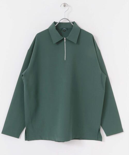 ITEMS URBANRESEARCH(アイテムズ アーバンリサーチ)の「ストレッチ布帛 ハーフジップ長袖シャツ(シャツ/ブラウス・メンズ・ブラック/グリーン/グレー系その他・MEDIUM/LARGE)」の9枚目の写真