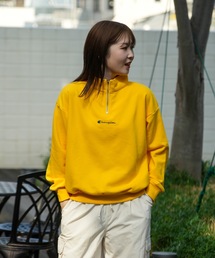 【CHAMPION/チャンピオン】HALF ZIP SWEATSHIRT 裏起毛 ハーフジップ スウェットシャツ トレーナー モックネック ハイネック フロントジップ CW-Y007 リサイクルポリエステル サステナブル
