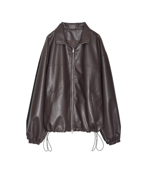 セール】フェイクレザースタンドカラーブルゾン（ブルゾン）｜Re:EDIT