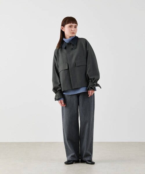 MACKINTOSH PHILOSOPHY（ﾏｯｷﾝﾄｯｼｭ ﾌｨﾛｿﾌｨｰ）の「GREY LABEL 【RUSPER(ラスパー)】ポリエステルサージ（ブルゾン・レディース・チャコールグレー/ブラウン系その他4・6/2）」の3枚目の写真