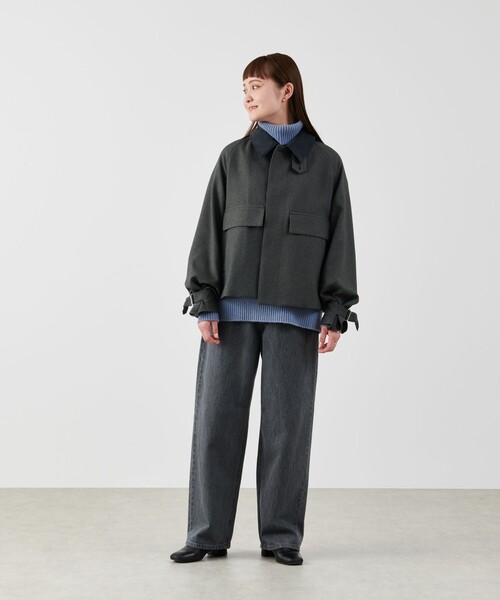 MACKINTOSH PHILOSOPHY（ﾏｯｷﾝﾄｯｼｭ ﾌｨﾛｿﾌｨｰ）の「GREY LABEL 【RUSPER(ラスパー)】ポリエステルサージ（ブルゾン・レディース・チャコールグレー/ブラウン系その他4・6/2）」の4枚目の写真