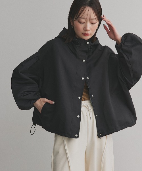 セール】バルーンスリーブ ショート丈マウンテンパーカー（マウンテン