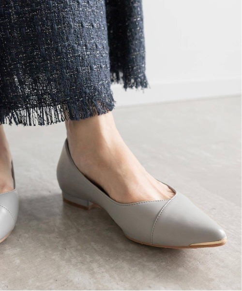 RANDA（ランダ）の「3E ゴールドパーツフラットパンプス（パンプス・レディース・ブラック/ベージュ/アイボリー/ピンク/グレー・23.5/24/23/22/22.5/24.5/25/25.5）」の21枚目の写真