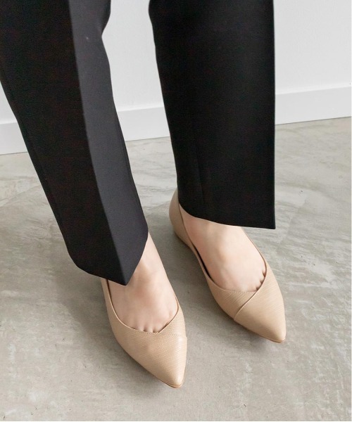 RANDA（ランダ）の「3E ゴールドパーツフラットパンプス（パンプス・レディース・ブラック/ベージュ/アイボリー/ピンク/グレー・23.5/24/23/22/22.5/24.5/25/25.5）」の16枚目の写真