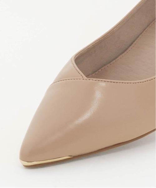 RANDA（ランダ）の「3E ゴールドパーツフラットパンプス（パンプス・レディース・ブラック/ベージュ/アイボリー/ピンク/グレー・23.5/24/23/22/22.5/24.5/25/25.5）」の10枚目の写真