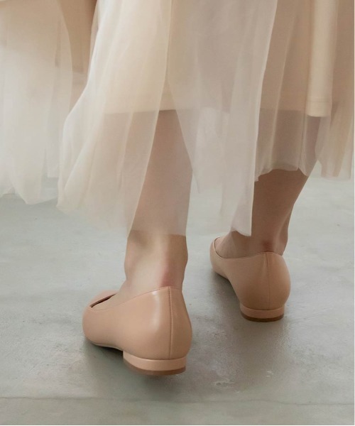 RANDA（ランダ）の「3E ゴールドパーツフラットパンプス（パンプス・レディース・ブラック/ベージュ/アイボリー/ピンク/グレー・23.5/24/23/22/22.5/24.5/25/25.5）」の8枚目の写真