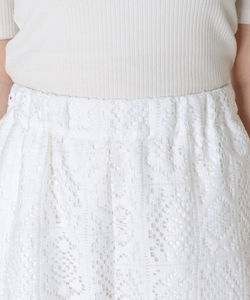 Jines（ジネス）の「ブロックレース ワイドパンツ（その他パンツ・レディース・ブラック/オフホワイト・38）」の9枚目の写真