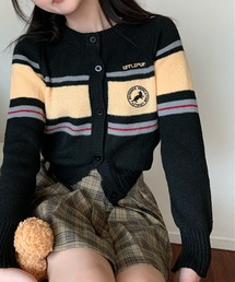 マルチボーダー ニット」に該当するレディースのカーディガン/ボレロ