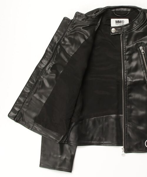 MM6 Maison Margiela(エムエムシックス メゾン マルジェラ)の「MM6 Maison Margiela(エムエムシックス メゾン マルジェラ)Kids & Junior ライダースジャケットブルゾン(ライダースジャケット・キッズ・ブラック・12Y/14Y/16Y)」の3枚目の写真
