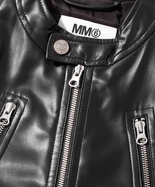 MM6 Maison Margiela(エムエムシックス メゾン マルジェラ)の「MM6 Maison Margiela(エムエムシックス メゾン マルジェラ)Kids & Junior ライダースジャケットブルゾン(ライダースジャケット・キッズ・ブラック・12Y/14Y/16Y)」の9枚目の写真