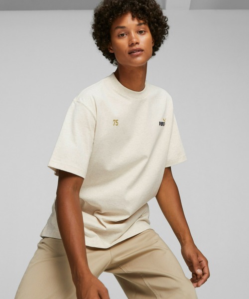 PUMA（プーマ）の「PUMA プーマ メンズ NO.1 ロゴ セレブレーション Tシャツ（Tシャツ/カットソー・メンズ・ブラック/グリーン/ベージュ/ネイビー・MEDIUM/X-SMALL/X-LARGE/SMALL/LARGE）」の3枚目の写真