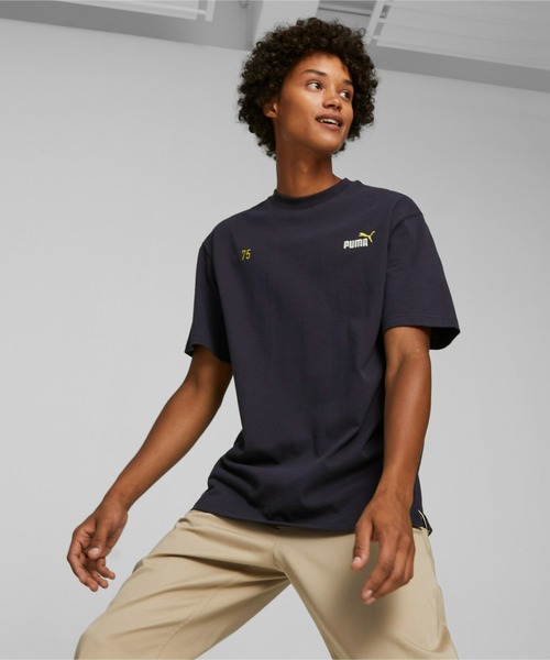 PUMA ネイビー Tシャツ PUMA PUMA プーマ 男児 クルーネックTシャツ 吸水速乾 無地