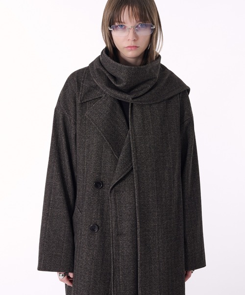 selle glant（セレグランテ）の「DOUBLE BRESTED SHAGGY MUFFLER COAT