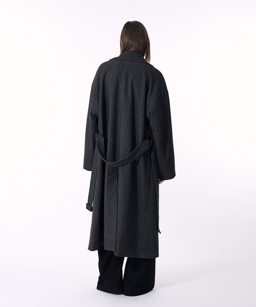 【selle glant 】ダブルブレストシャギーマフラーコート DOUBLE BRESTED SHAGGY MUFFLER COAT / ダブルブレストシャギー