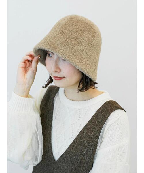 Te chichi TERRASSE（テチチテラス）の「シャギーハット（ハット・レディース・ベージュ/オフホワイト・F）」の3枚目の写真