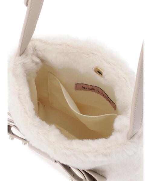 Maison de FLEUR（メゾンドフルール）の「パールリボンファーショルダーバッグ（ショルダーバッグ・レディース・ピンク/アイボリー/グレイッシュベージュ・FREE）」の13枚目の写真