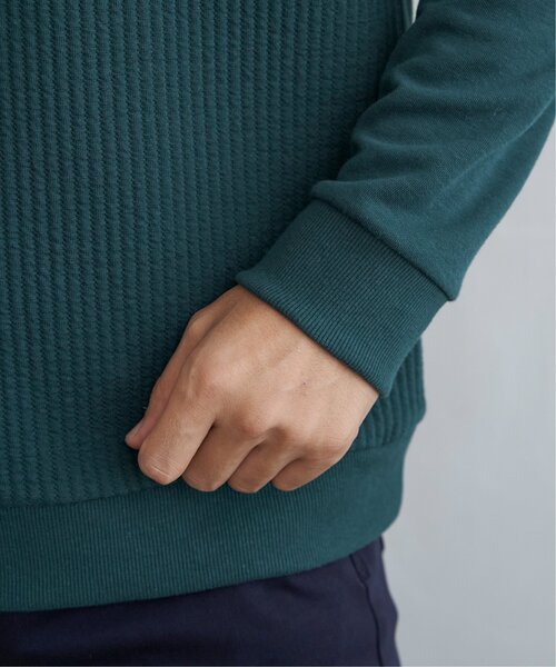 ikka(イッカ)の「ブロックスジャガードパーカー(スウェット・メンズ・ネイビー/グリーン/ホワイト・M/XL/L/S)」の14枚目の写真