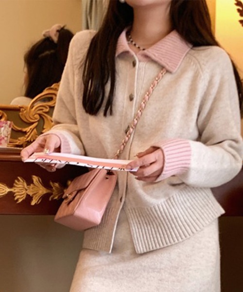 ルネ♡バイカラーカーディガン ルネ♡バイカラーカーディガン