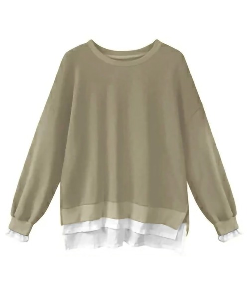 重ね着風スウェットトレーナー（スウェット）｜SUNFLOWER EIGHT（サン