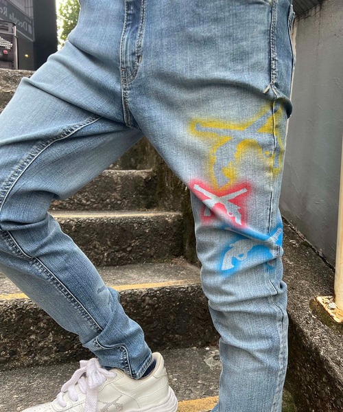 roarguns（ロアーガンズ）の「DENIM STENCIL（デニムパンツ・メンズ・インディゴブルー・2）」の5枚目の写真