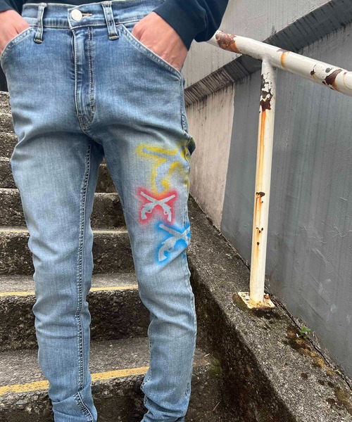 roarguns（ロアーガンズ）の「DENIM STENCIL（デニムパンツ・メンズ・インディゴブルー・2）」の6枚目の写真