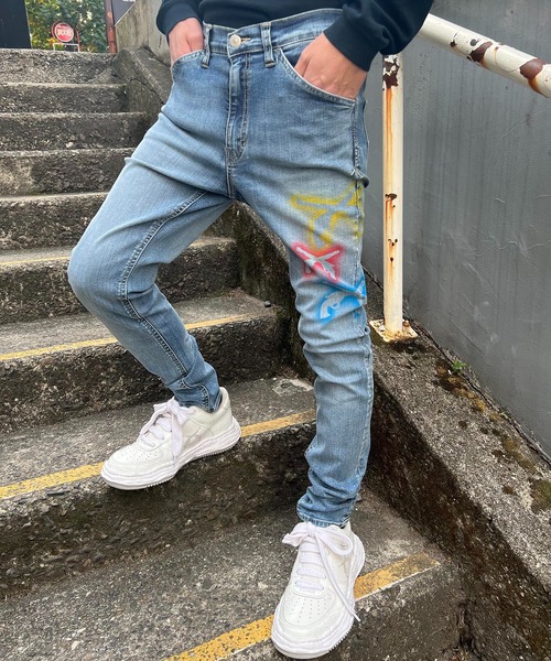 roarguns（ロアーガンズ）の「DENIM STENCIL（デニムパンツ・メンズ・インディゴブルー・2）」の7枚目の写真