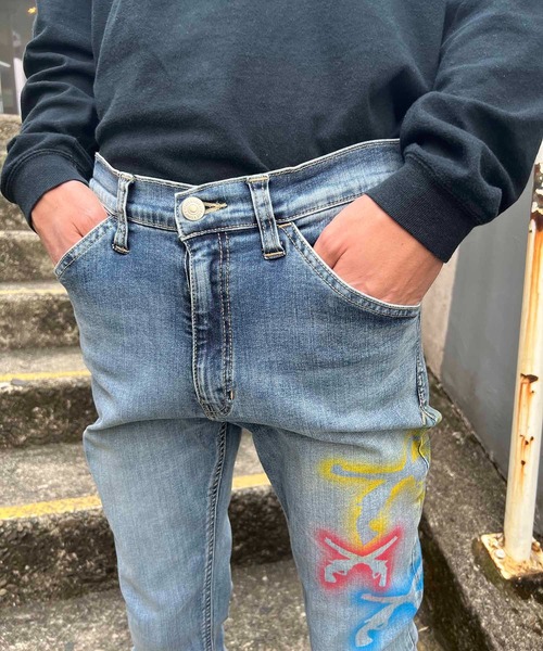 roarguns（ロアーガンズ）の「DENIM STENCIL（デニムパンツ・メンズ・インディゴブルー・2）」の8枚目の写真