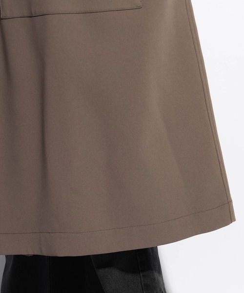 HARE（ハレ）の「ZIPモーターサイクルコート(HARE)（ステンカラーコート・メンズ・ブラウン/ブラック・SMALL/MEDIUM）」の18枚目の写真