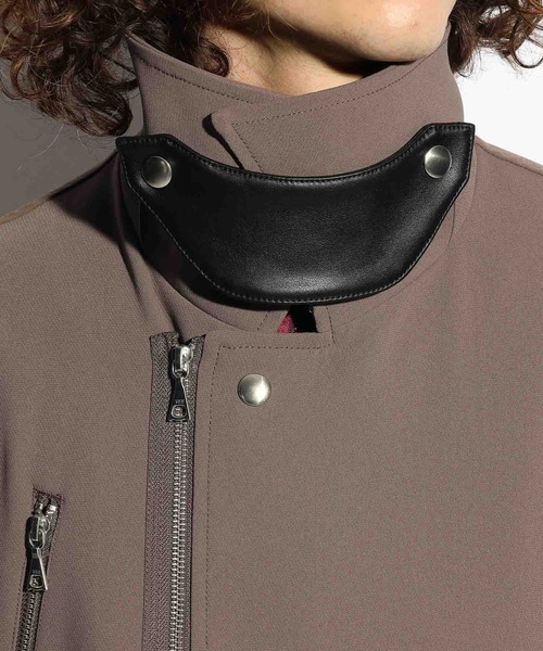HARE（ハレ）の「ZIPモーターサイクルコート(HARE)（ステンカラーコート・メンズ・ブラウン/ブラック・SMALL/MEDIUM）」の21枚目の写真