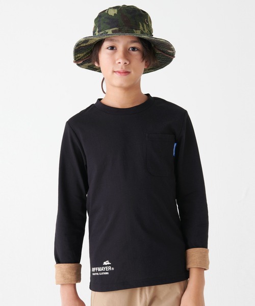 KRIFF MAYER Kid's Collection（クリフメイヤーキッズコレクション）の「【UVカット】UVさらすべ袖ペロ配色T（Tシャツ/カットソー・キッズ・サックスブルー/ブラック/イエロー/グレー・150/140/130/120/170/160）」の21枚目の写真