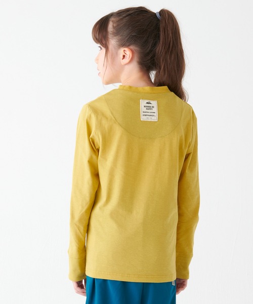 KRIFF MAYER Kid's Collection（クリフメイヤーキッズコレクション）の「【UVカット】UVさらすべ袖ペロ配色T（Tシャツ/カットソー・キッズ・サックスブルー/ブラック/イエロー/グレー・150/140/130/120/170/160）」の15枚目の写真