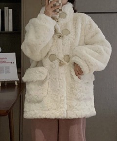 SPRING TWEED FRINGE JK クラッシュ ツイード ジャケット ノーカラー