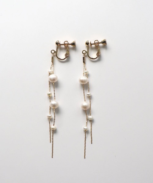 CEMONEMO（セモネモ）の「淡水パール ロングチェーン イヤリング（イヤリング・レディース・その他4/その他1/その他2/その他3・FREE）」の14枚目の写真