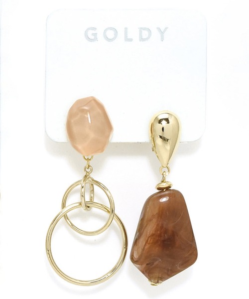 GOLDY(ゴールディ)の「【GOLDY】ニュアンスカラーイヤリング / 2200923(イヤリング・レディース・ブラウン・FREE)」の1枚目の写真