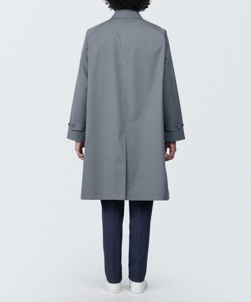 無印良品（ムジルシリョウヒン）の「紳士　撥水ステンカラーコート（裏地あり）（ステンカラーコート・メンズ・グレー系1/ベージュ系1/ネイビー系・S/XL/L）」の6枚目の写真