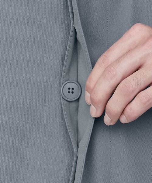 無印良品（ムジルシリョウヒン）の「紳士　撥水ステンカラーコート（裏地あり）（ステンカラーコート・メンズ・グレー系1/ベージュ系1/ネイビー系・S/XL/L）」の9枚目の写真
