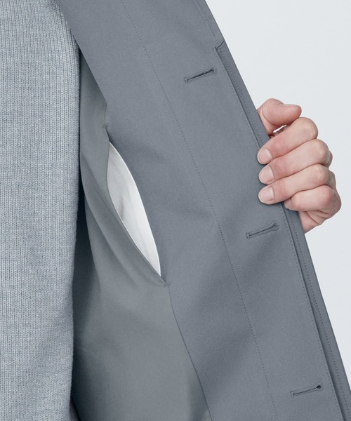 無印良品（ムジルシリョウヒン）の「紳士　撥水ステンカラーコート（裏地あり）（ステンカラーコート・メンズ・グレー系1/ベージュ系1/ネイビー系・S/XL/L）」の11枚目の写真