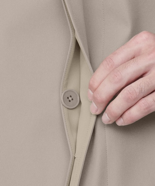 無印良品（ムジルシリョウヒン）の「紳士　撥水ステンカラーコート（裏地あり）（ステンカラーコート・メンズ・グレー系1/ベージュ系1/ネイビー系・S/XL/L）」の21枚目の写真