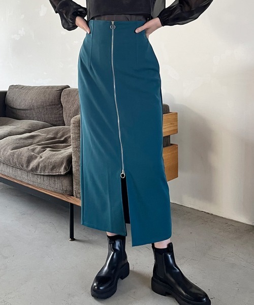 Rejoule（リジュール）の「ダブルジッパーロングスカート（スカート