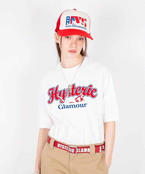 HYSTERIC GLAMOUR ヒスガール スウェット 半袖 フリー やまと着用モデル】ヒステリックグラマー☆ガールロゴ 半袖