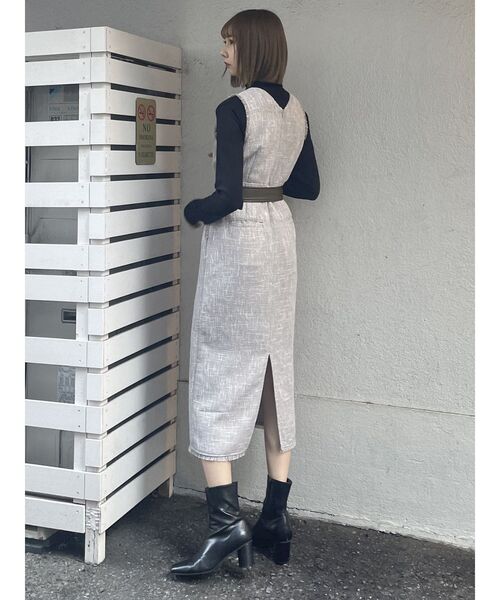 MURUA（ムルーア）の「ツイードジャンパースカート（ワンピース・レディース・ブラック/その他1/グレー・FREE）」の10枚目の写真