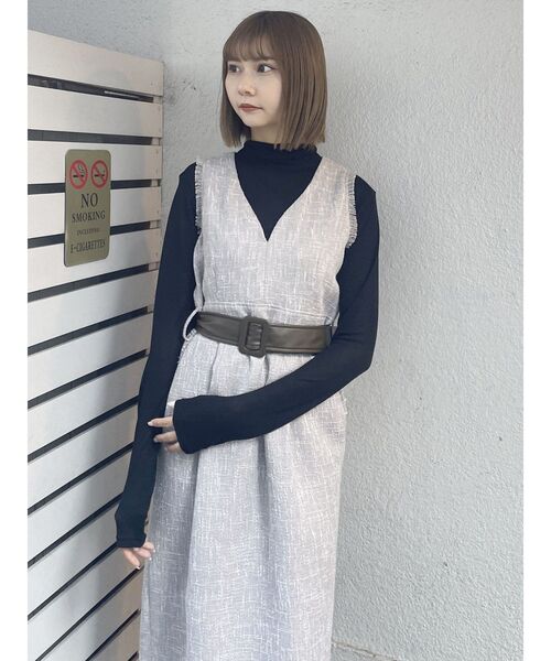 MURUA（ムルーア）の「ツイードジャンパースカート（ワンピース・レディース・ブラック/その他1/グレー・FREE）」の11枚目の写真