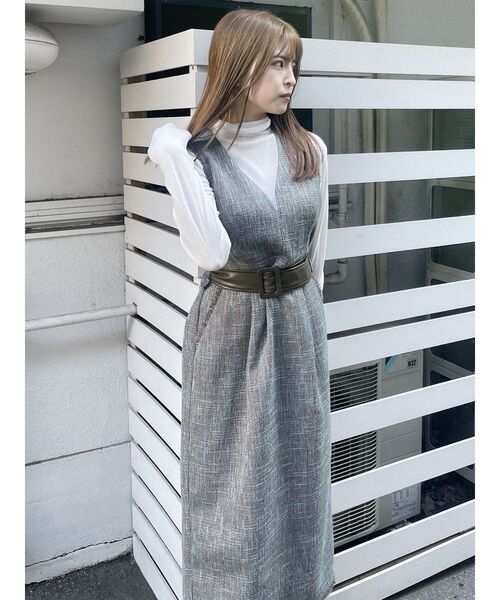 MURUA（ムルーア）の「ツイードジャンパースカート（ワンピース・レディース・ブラック/その他1/グレー・FREE）」の18枚目の写真