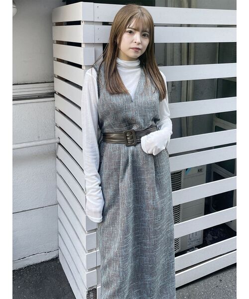 MURUA（ムルーア）の「ツイードジャンパースカート（ワンピース・レディース・ブラック/その他1/グレー・FREE）」の19枚目の写真