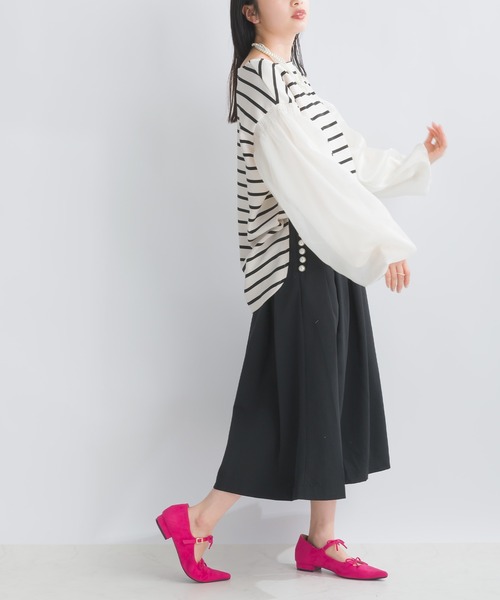 PICCIN(ピッチン)の「【WEB限定】スポンジリバー袖ボリュームプルオーバー(Tシャツ/カットソー・レディース・オフホワイト/ブラック系その他/グレー・M/S/L)」の17枚目の写真